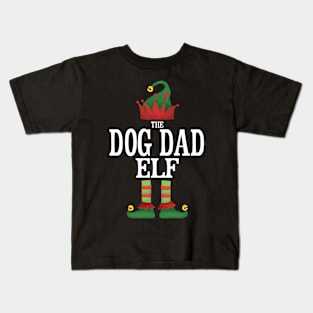 Dog Dad Elf Matching Family Group Christmas Party Pajamas Kids T-Shirt